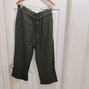 For Cynthia Green Chinos Comfortable 100% Linen Casual Wear pants NWOT